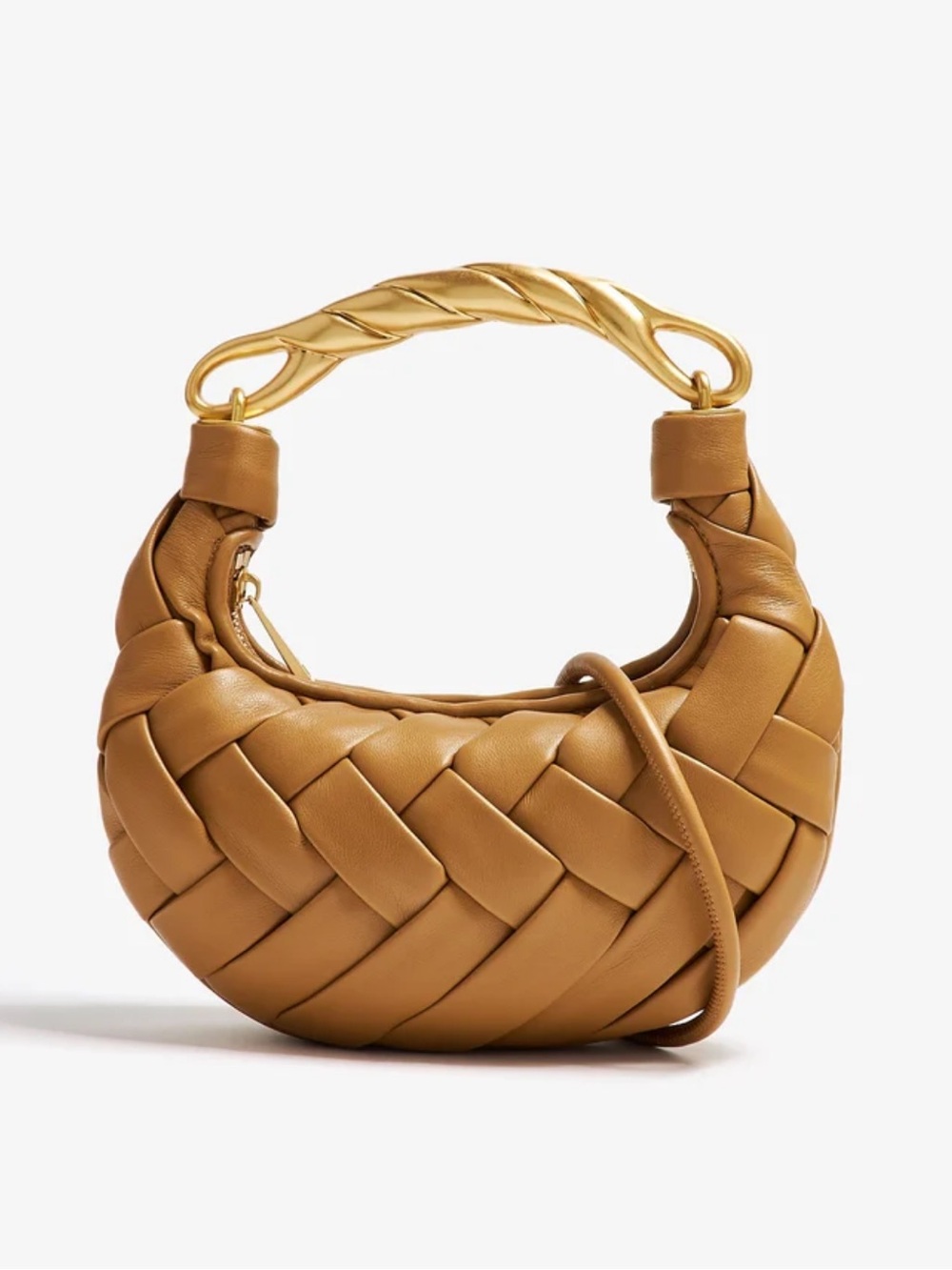 NWB JW PEI Orla Weave Bag w/removable crossbody strap in Brown (camel/tan)